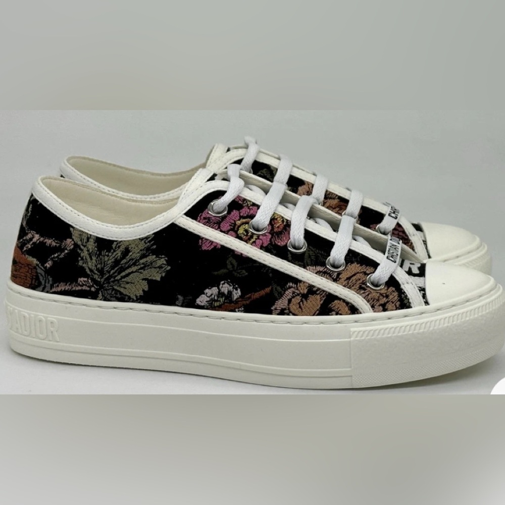 NWT Dior Walk'n' Platform Sneaker Floral Canvas Sneakers